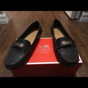 coach leather loafers